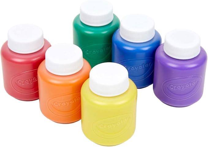Crayola Washable Kids Paint, 6 Count, Kids At Home Activities, Painting Supplies, Gift, Assorted