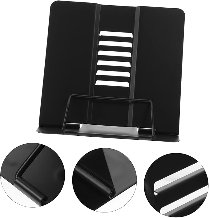 GANAZONO Folding Book Stand Desk Book Holder Portable Reading Rack for Compact Support for Textbooks Music Scores and More for Home and Office