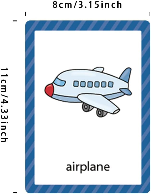 Lachilly Transportations English Learning Flashcards - High Frequency Words, Beginning Reading, Kindergarten Teaching Materials, Autism Learning, Vocabulary Building - 10 Cards, 18 Words
