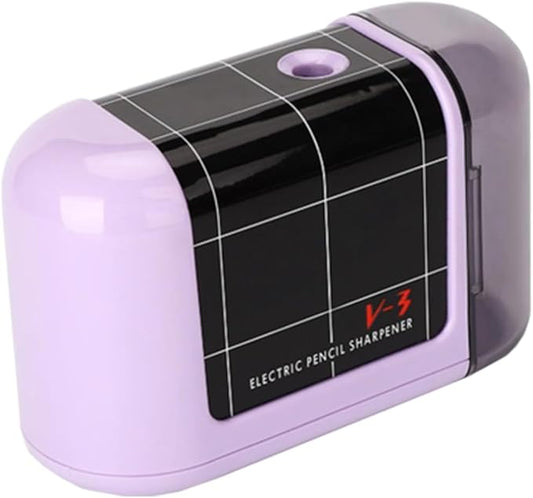Battery Operated Electric Pencil Sharpener, Portable Electric Pencil Sharpener for Kids, for No.2/Color Pencils (6-8mm), School, Home, Office, Classroom(Purple)