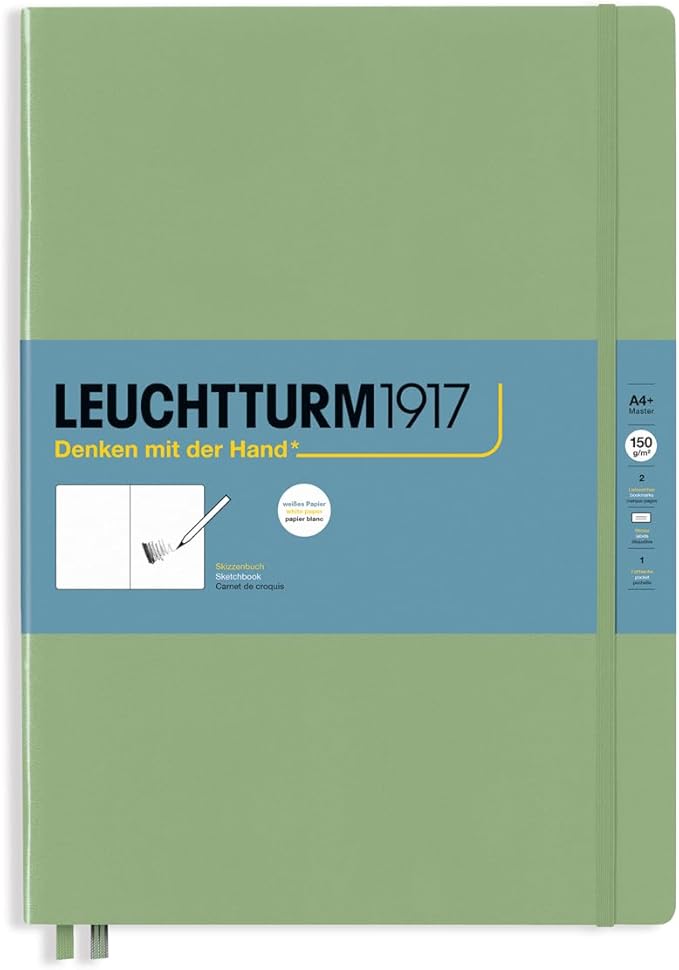 Leuchtturm1917 - Master A4 Hardcover Sketchbook (Sage) - 112 Pages of 150g/m² Paper