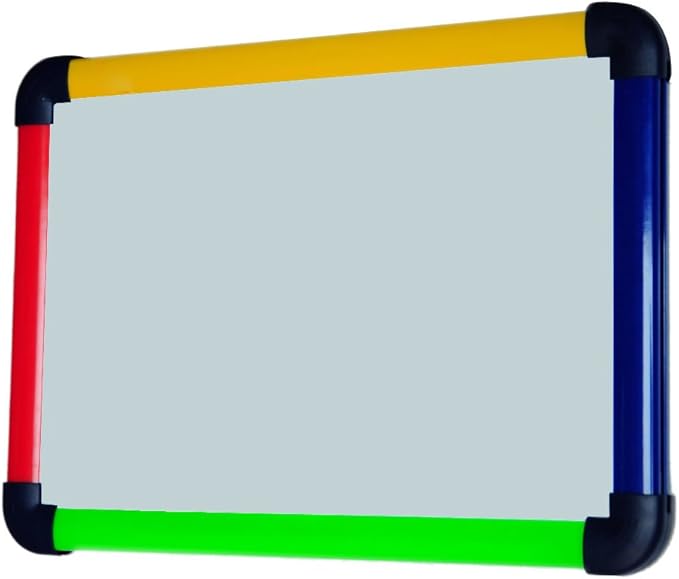 VIZ-PRO Small Board/Writing Whiteboard/Dry Erase Board,Colourful Frame - 12 X 8 Inches (10 Pack)
