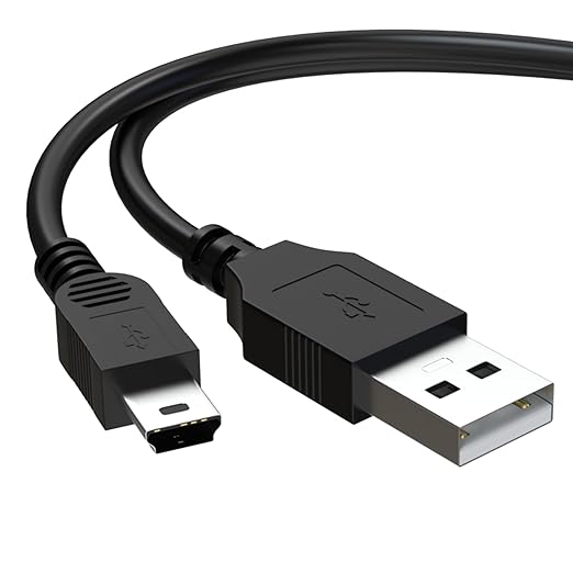 Toxaoii USB Power and Data Cable Compatible with Texas Instruments Calculators TI-84 Plus CE, TI 89 Titanium, TI Nspire CX II CAS, TI Nspire CX CAS Graphing Calculator Charger Black