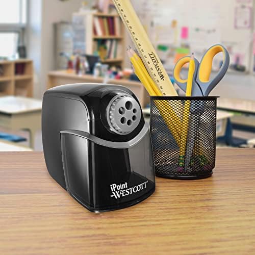 Westcott iPoint Heavy Duty Electric Pencil Sharpener for Home, School, and Office (Pack of 6)