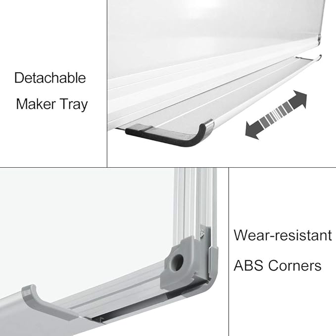 XIWODE Large Magnetic Dry Erase Whiteboard 36x60 Inch, Wall-Mounted Silver Aluminum Frame, Anti-Stain No Ghosting for Home School Office Conference Room