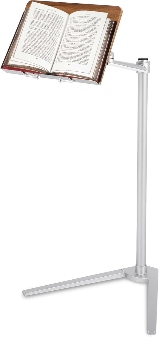 Book Holder Stand - Multiangle Adjustable Book Stand for Reading，Book Holders for Reading Hands Free with an Elastic Book Clip，Suitable for Read/Cooking/Office Use
