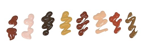 School Smart Washable Tempera Paints for School and Arts and Crafts Use, 16 Ounces Each, Assorted Multicultural Colors, Set of 8