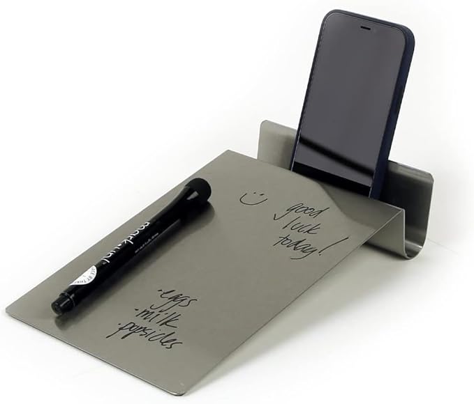 Three by Three Seattle 5.5 x 9 Inch to.do Dry Erase Board with Marker for Memos, Lists, and More in Office, Home, Classroom, and Event Spaces (2 Pack, Stainless Steel)