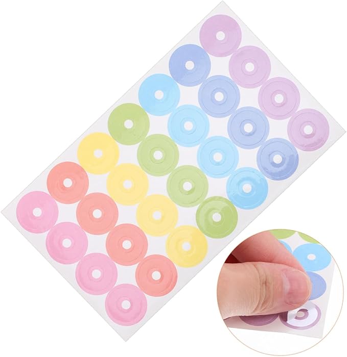 SHINEOFI 40sheet Reinforcement Stickers Self-Adhesive Labels for Loose Leaf Paper Repair Tear-Resistant Hole Protectors for School Office Home Use and Easy to Apply