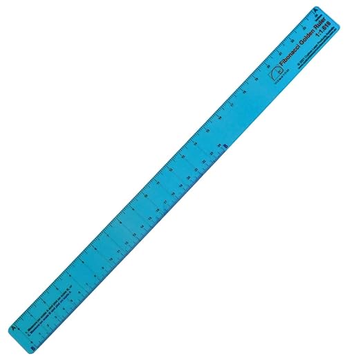 24" No-Math Fibonacci Ruler — Flexible Clear PETG | Fibonacci Proportions Without Arithmetic | Drawing, Drafting and Layout | Made in Australia