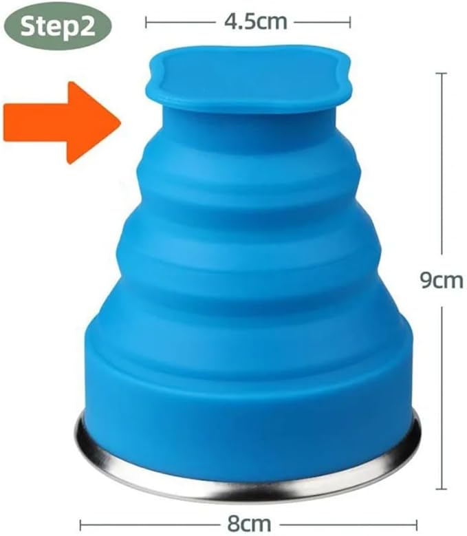 200ml Portable Silicone Folding Water Cup Outdoor Telescopic Collapsible Foldable Mug with Lid for Travel Camping