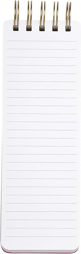 Eccolo Dayna Lee Spiral Memo List Pad, Sturdy Covers, 3x8.5", 300 Pages, Splashy Notes