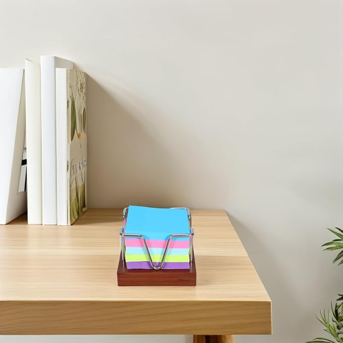 Compact Office Supply Organizer for Memo Pads Self Stick Notes and Desk Accessories Stylish and Modern Desktop for Home and Workspaces