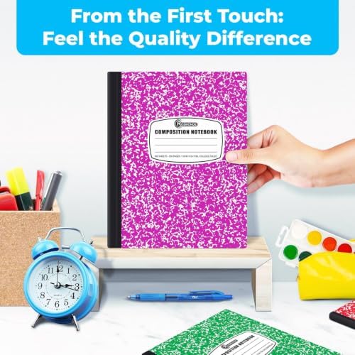Rosmonde 100 Pack Bulk Composition Notebooks, College Ruled, Bulk Notebooks