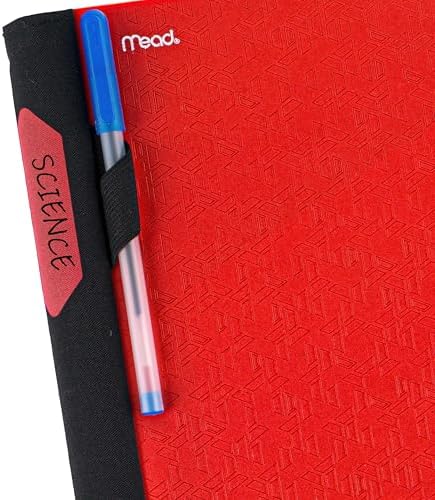 Five Star Advance Spiral Notebook + Study App, 5 Subject, College Ruled Paper, 8-1/2" x 11", 200 Sheets, Spiral Guard, Movable Tabbed Dividers, Fire Red (73146) (Pack of 6)