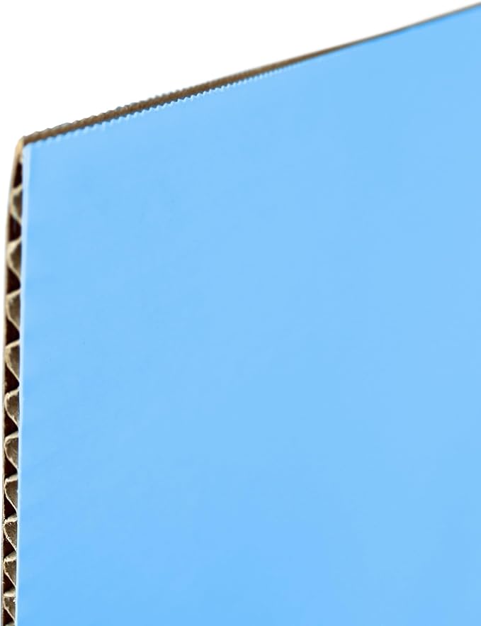 Flipside Products 18" x 48" Sky Blue Project Boards, Pack of 24, Trifold, Presentation Board, DIY Projects, Small Display, Science Fair, Classroom, Clubs, 4H, Graduation