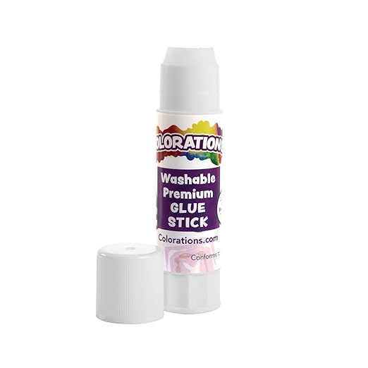 Colorations® Premium White Washable Glue Sticks in a Tray, Set of 30, .32 oz each, Glues Dries Clear & is Acid Free, Non Toxic & Washable Glue, Use at School, Home, Office & Craft Projects