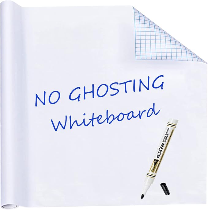 HAMIGAR Whiteboard Sticker for Wall, 48" x 79" Dry Erase Board, Large Peel and Stick Wallpaper, Contact Paper Adhesive with 1 Marker
