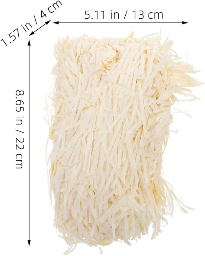 ZUNOXAZ Shredded Paper Crinkle Cut Filler for Boxes, 200g (2 Packs) Natural Raffia Grass Basket Stuffing Paper, Eco-friendly Box Filling for Wedding, Birthday, and Holiday Wrapping