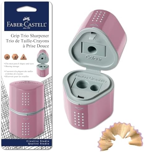 Faber-Castell Grip Trio Pencil Sharpener: Rose Shadows