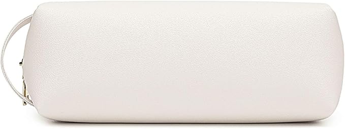 Pencil Case Soft School Pencil Pouch Bag for Easy Carry Stylish and Durable (Beige,Faux leather)