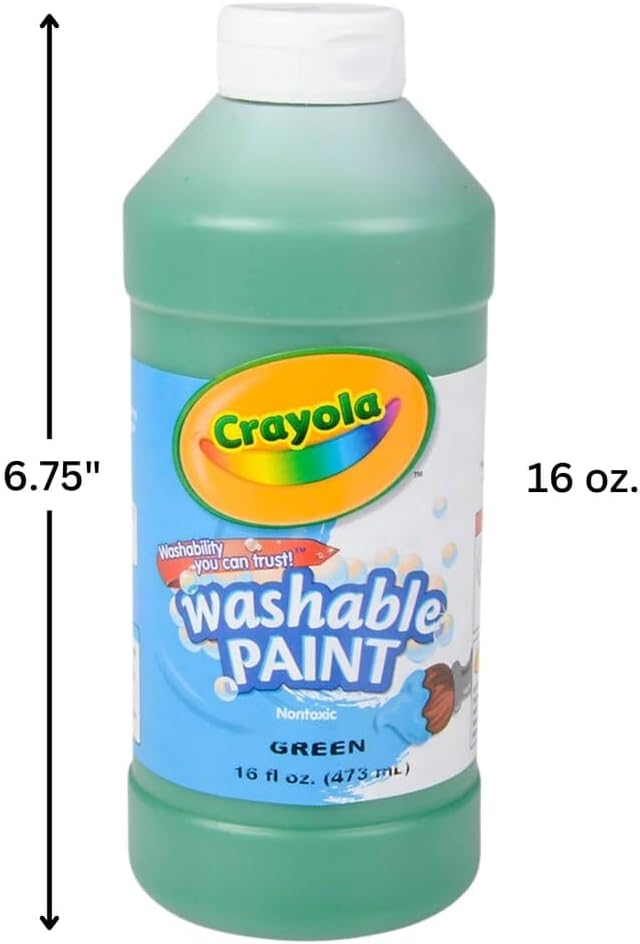 Crayola Washable Paint, Green, 16oz