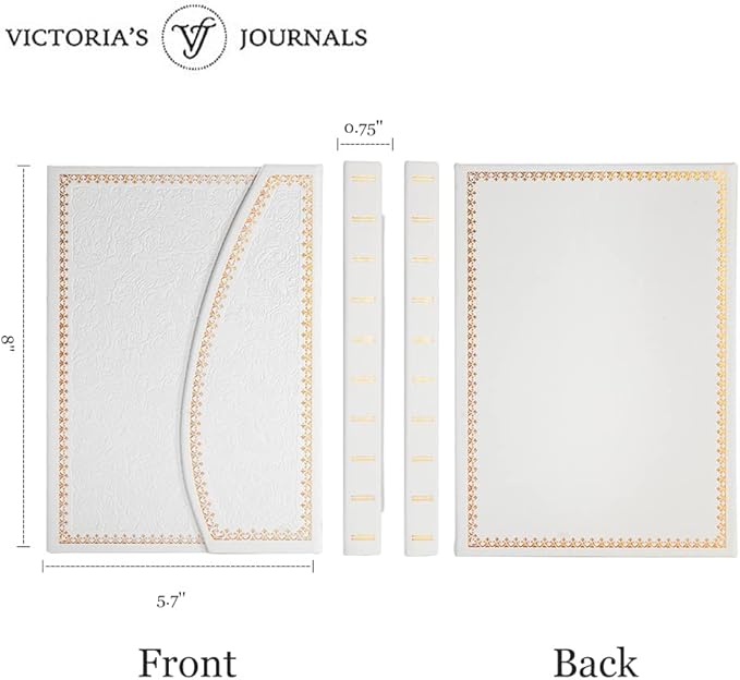 VICTORIA'S JOURNALS Magnet Journal, Carving Vintage Notebook Faux Leather Hard Cover Personal Diary Lined Pages Ribbon Bookmark, 8'' x 5.7''