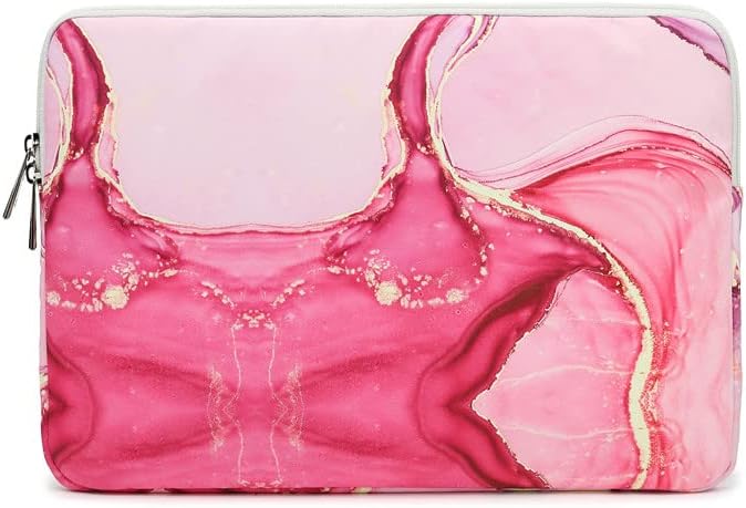 Canvaslife Pink Marble Laptop Sleeve 15 Inch 15 Case and 15.6 Laptop Bag