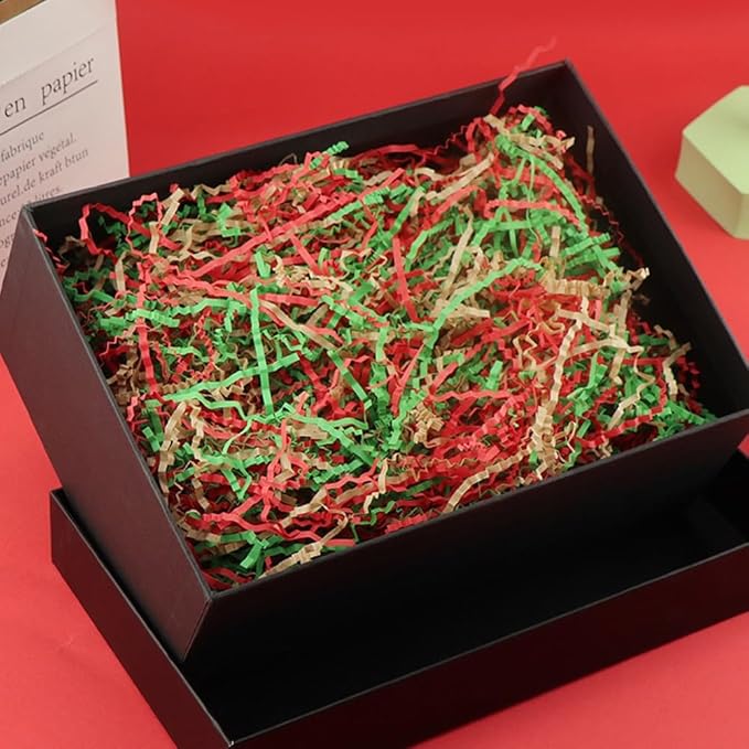 50g Crinkle Cut Paper Shred for Easter Decor Gift Basket Filler, Gift Box Filler Paper Shreds, Raffia Grass for Gift Wrapping (Mixed)