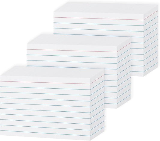 Heavy Weight White Index Cards 3x5 300 Pack - Goefun 240GSM/90LB Lined Note Cards 3 x 5 Ruled Flashcards for Studying, Note Taking and To Do List
