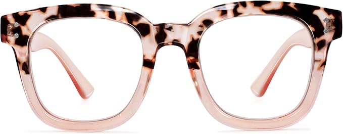 Madison Avenue Blue Light Blocking Glasses Oversized Fashion Blue Light Glasses for Women Anti Eyestrain & UV Protection Computer Eyeglasses (Gradient Brown)