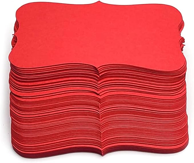 PPAPPAPPIYO Color Index Cards 3.5 x 2, 180gsm Thick Cardstock, Blank Colored Flash Cards for Study, Notes, Business Cards & Labels, Small Notecards 100 Pack (RED)