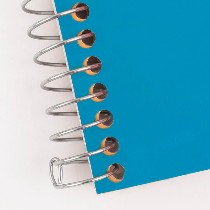 Five Star Spiral Notebooks, 6 Pack, 1 Subject, College Ruled Paper, 7" x 4-3/8", Personal Size, 80 Sheets, Purple, Orange, Green, Blue, Gray, Black (450048A-ECM)