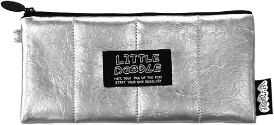 Monolike_Fabric/Cushion Pencil case (Little Doodle Cushion Pencil Case, Silver)