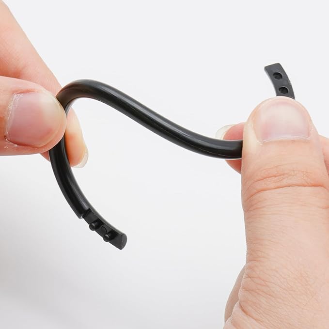 120 Pcs 1-1/2 Inch Plastic Binder Rings, Loose Leaf Binder Book Rings, Black Index Card Rings Binder Clip Rings for Flash Cards, Key Rings, Index Cards, Paper (40mm, Black)