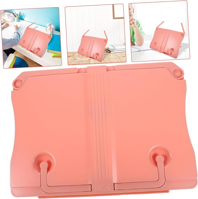 Reading Holder Portable Adjustable Book Stand for Transparent Angle Desktop Book Holder Suitable for Tablets Music and Textbooks Smooth Rounded Edges for Comfortable Study at Home
