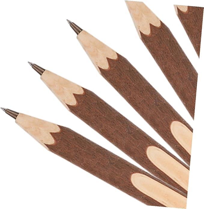 Wooden Ballpoint Pens Natural Tree Branch Writing Pens 13cm Biodegradable Eco-friendly for Office School Journaling 10pcs
