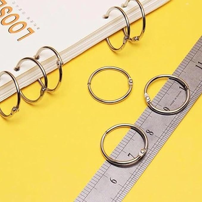 2 Inch Binder Rings (10 Pack) Heavy Duty Loose Leaf Metal Book Rings, Nickel Plated Steel Keychain Key Rings for Index Cards, Flashcards & Organizing Ideal for School, Home & Office
