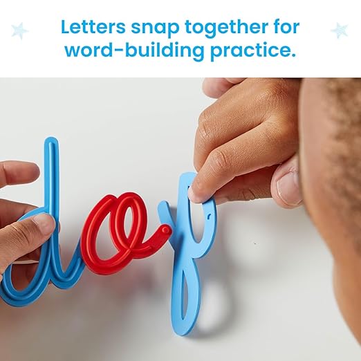 hand2mind Cursive Connecting Lowercase Letters, Tactile Letter Tracing, Cursive Alphabet Handwriting Practice, Fine Motor Activities, Homeschool Supplies, Classroom Manipulatives for Elementary School