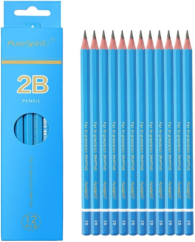 Sketch Pencils for Drawing 2B, 12pcs Professional Art Drawing Pencils for Shading, Sketching & Doodling | Graphite Pencil for Artists & Beginners