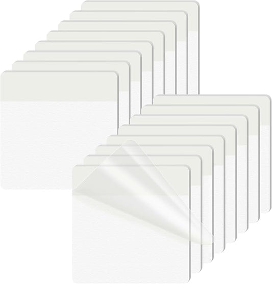 KICNIC Transparent Sticky Notes, 480 Pcs 3x3 Inch, Self-Adhesive Waterproof, See-Through Translucent Sticky Notes for Books, Bible, Page Markers, School Office College Supplies (Clear White)