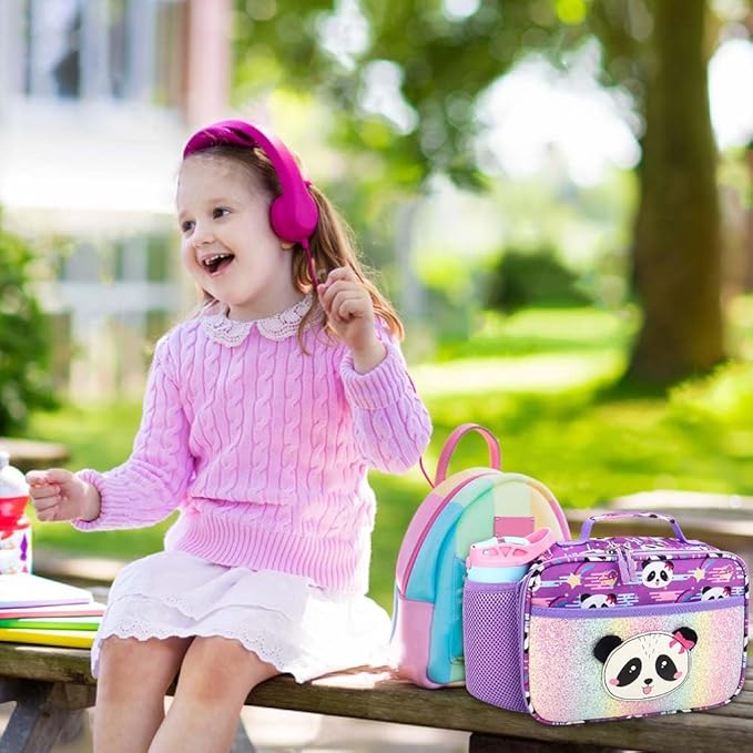 RHCPFOVR Kids Lunch Bag - Insulated Lunch Box for Boys Girls,Washable Lunch Bag and Reusable Toddler Leak-proof Lunchbox for School and Daycare