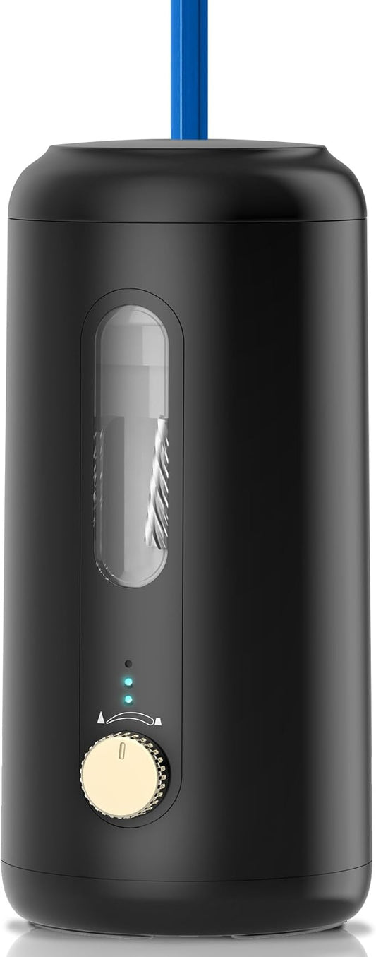 VUSIGN Electric Pencil Sharpener, Fully Automatic Pencil Sharpener with 5 Sharpness Settings, Rechargeable 2000mAh, Auto in & Out, for 6.9–10.8mm No.2/Colored Pencils, Office/Classroom/Home (Black)