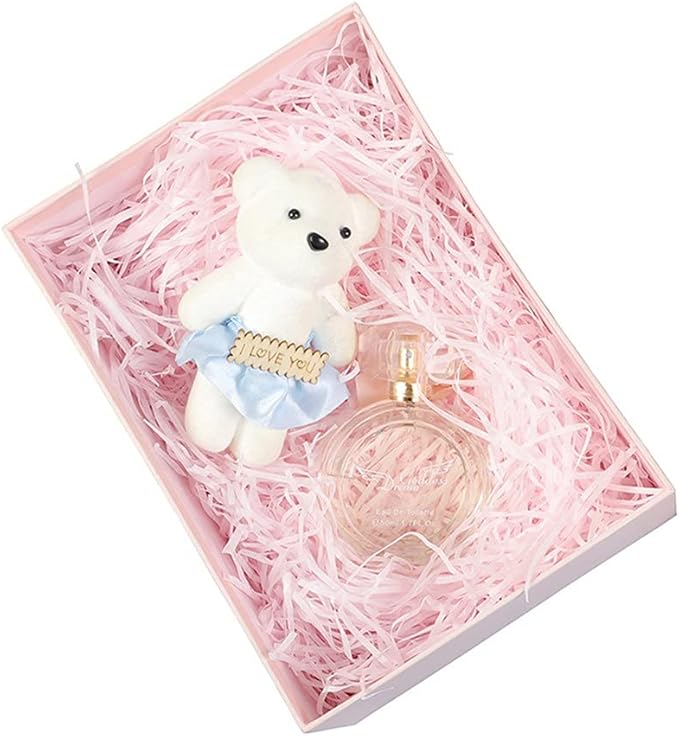 Raffia Paper Shreds, 100g Valentine's Day Shredded Paper for Gift Box, Crinkle Cut Paper Shred Filler for Gift Wrapping & Basket Filling(Light Pink)