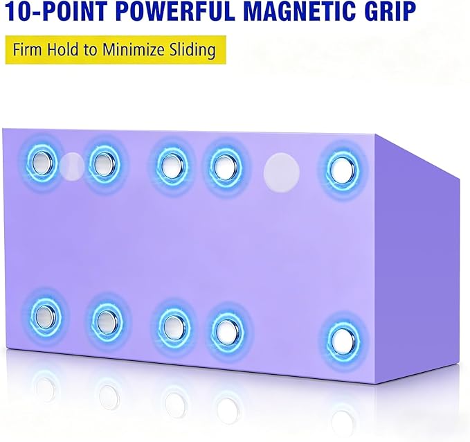 Magnetic Dry Erase Marker Holder for Whiteboard, Anti-slip Magnet Pen Holder for Fridge Refrigeator, Acrylic Pencil Holder for Classroom Teacher, Office Accessories, Locker Organizer(Purple)