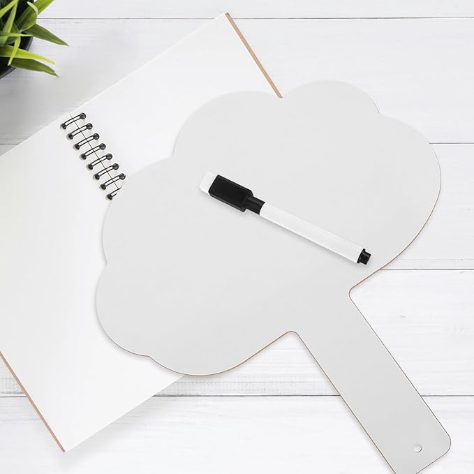 NUOBESTY Double-Sided Dry Erase Lapboards Small Handheld White Boards with Markers Portable Classroom Writing Boards for Students Home Learning and Message Notes