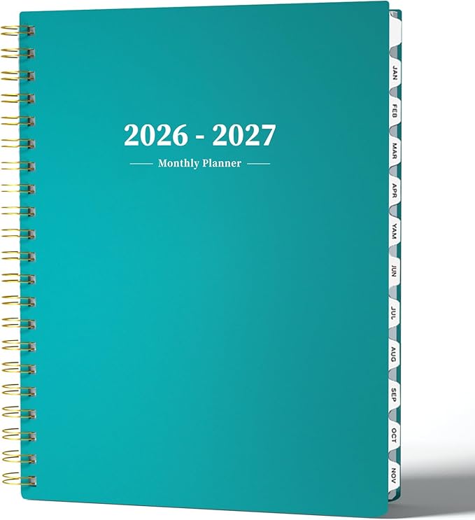 Ymumuda 2026 Planner-2 Year Monthly Planner 2026-2027, JAN.2026 - DEC.2027, 8.5" x 11", 26-27 Monthly Calendar,Large Planner with Spiral Bound, 24 Months Perfect for School Office Schedule
