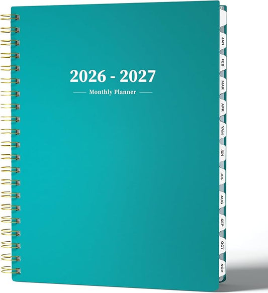 Ymumuda 2026 Planner-2 Year Monthly Planner 2026-2027, JAN.2026 - DEC.2027, 8.5" x 11", 26-27 Monthly Calendar,Large Planner with Spiral Bound, 24 Months Perfect for School Office Schedule