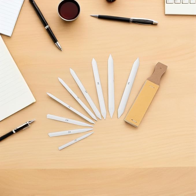 NIYANGLE Artist Blending Stumps Set with Sandpaper Board for Drawing Charcoal Pencils Pastels Sketching Tools Kit for Smooth Shading Blending and Precise Control in Art Supplies