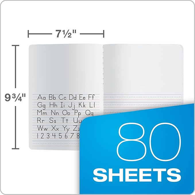 TOPS Primary Journal, 9-3/4" x 7-1/2", Primary Rule, 80 Sheets (63785),White